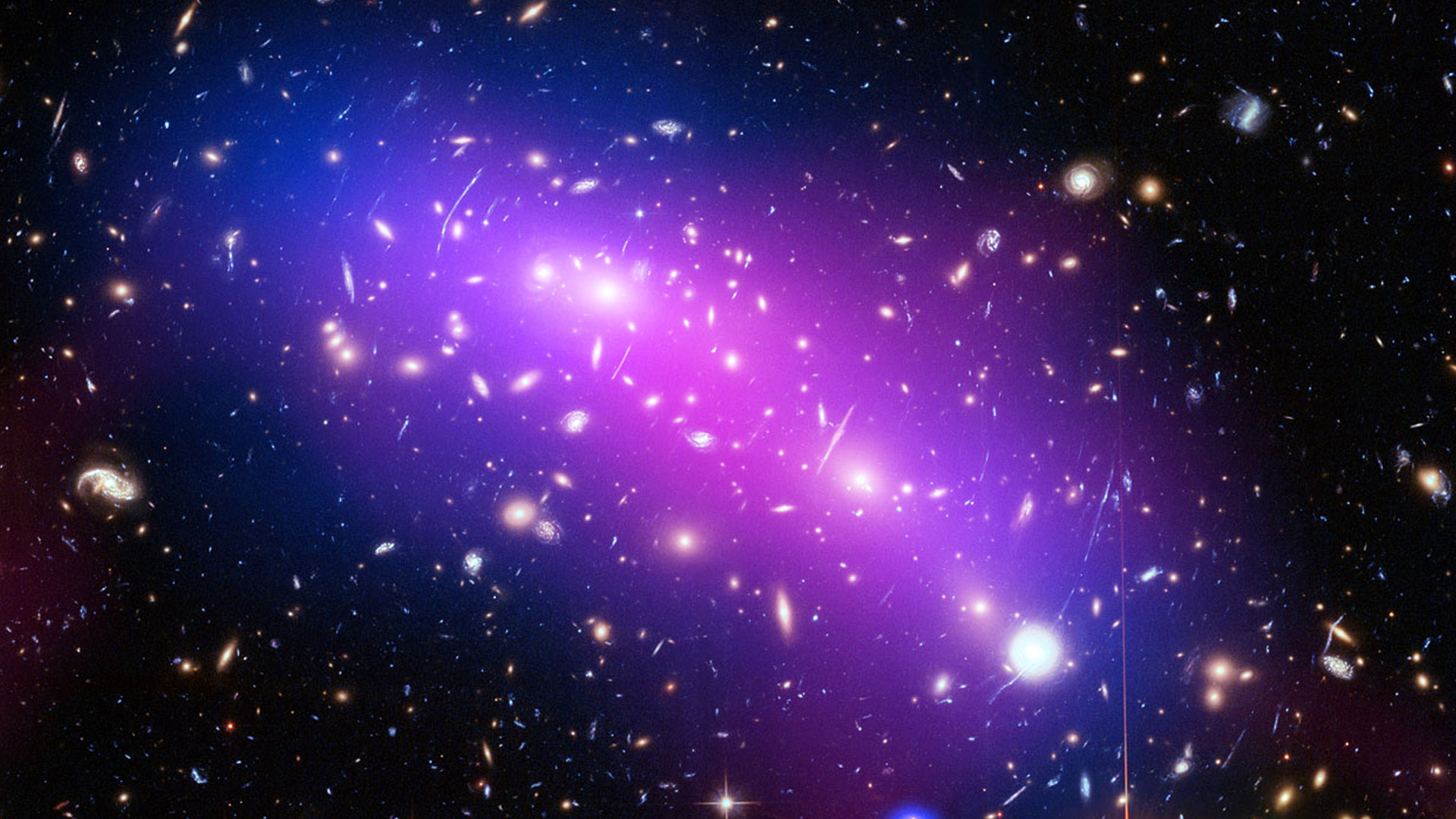 哈勃太空望远镜拍摄的 MACS J0416 星系团-www.todaybing.com 必应壁纸 必应美图