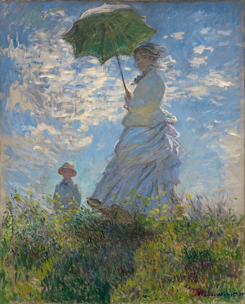 阳伞下的女人，莫奈夫人和她的儿子-www.todaybing.com 必应壁纸 必应美图